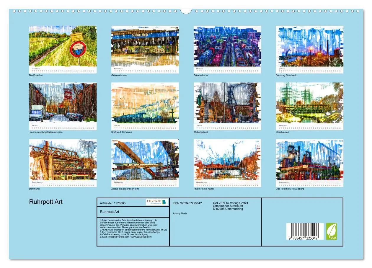 Bild: 9783457225042 | Ruhrpott Art (hochwertiger Premium Wandkalender 2025 DIN A2 quer),...