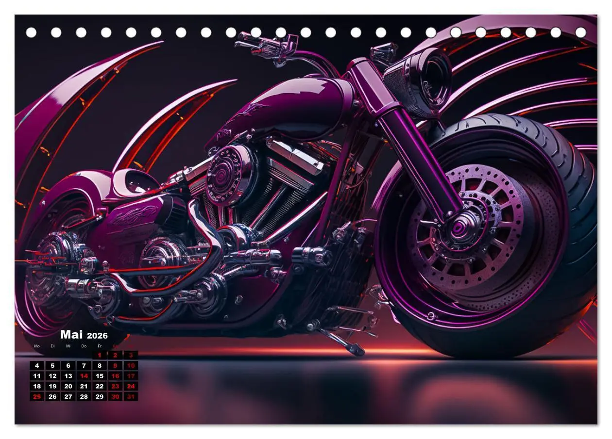 Bild: 9783457535042 | Motorrad illusionen (Tischkalender 2026 DIN A5 quer), CALVENDO...