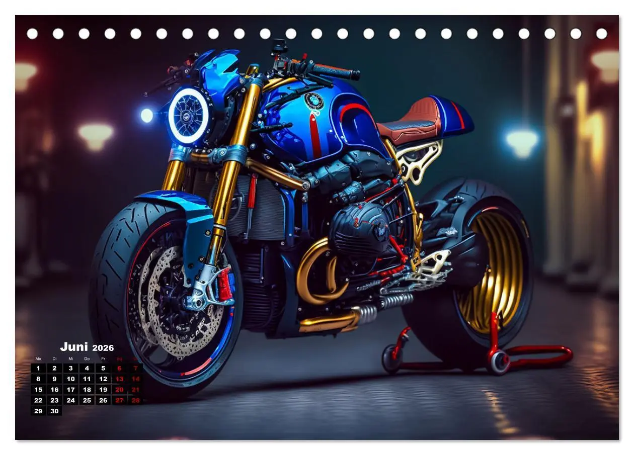 Bild: 9783457535042 | Motorrad illusionen (Tischkalender 2026 DIN A5 quer), CALVENDO...