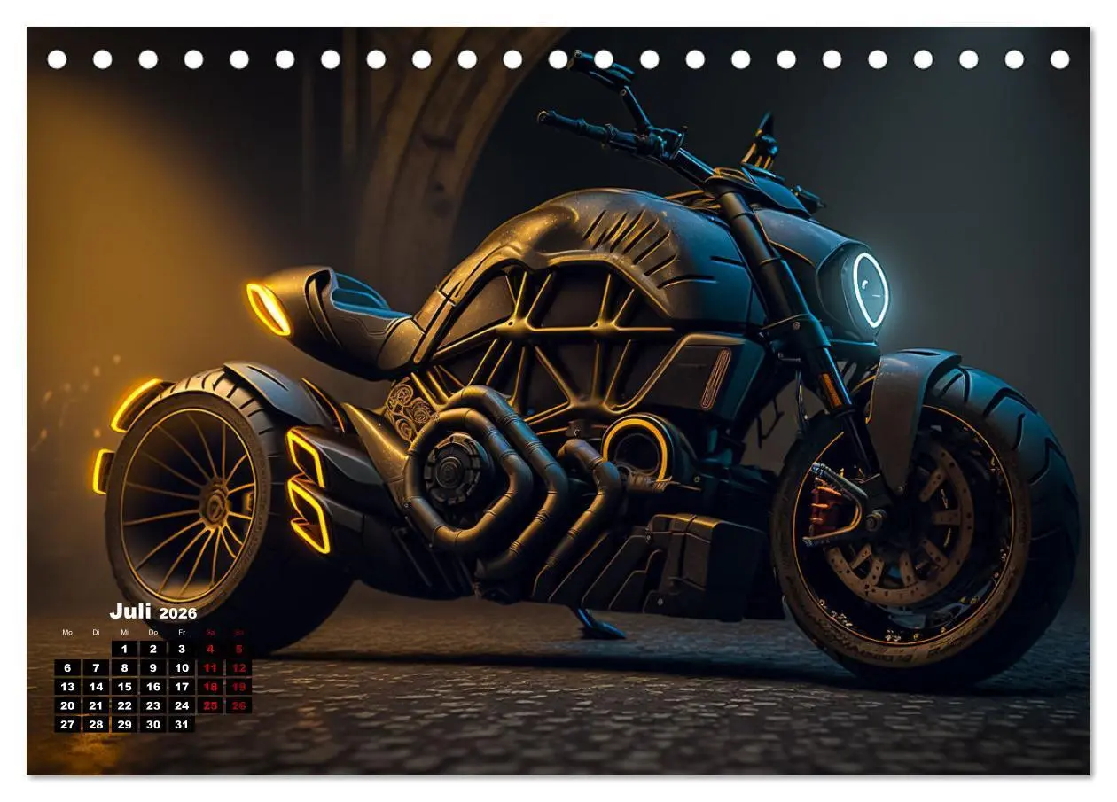 Bild: 9783457535042 | Motorrad illusionen (Tischkalender 2026 DIN A5 quer), CALVENDO...