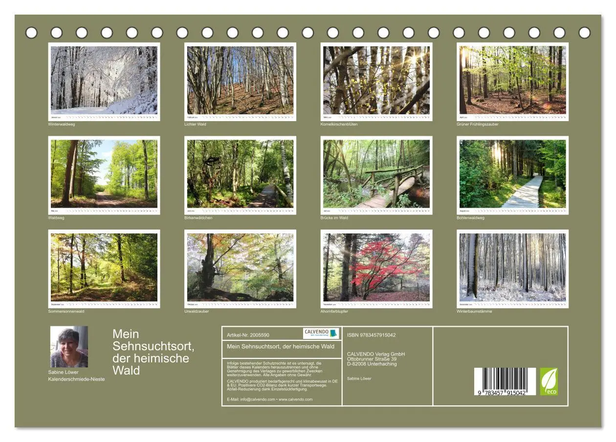 Bild: 9783457915042 | Mein Sehnsuchtsort, der heimische Wald (Tischkalender 2026 DIN A5...