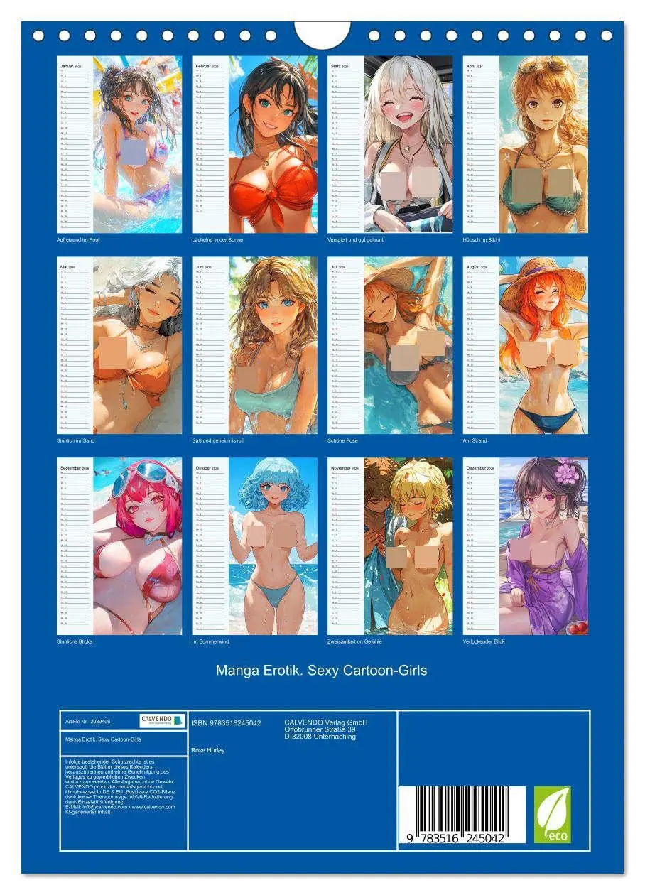 Bild: 9783516245042 | Manga Erotik. Sexy Cartoon-Girls (Wandkalender 2026 DIN A4 hoch),...