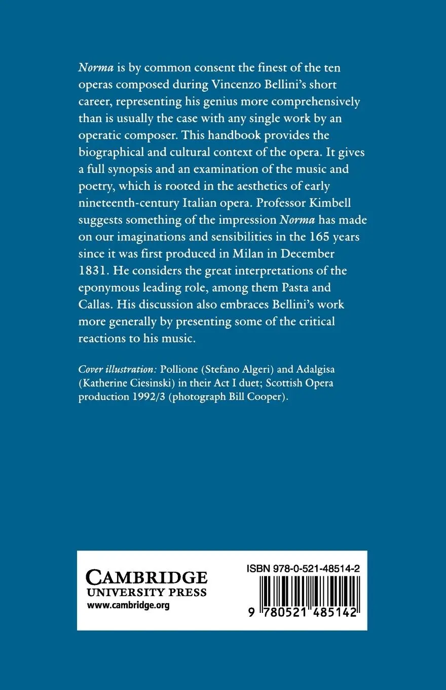 Rückseite: 9780521485142 | Vincenzo Bellini | Norma | David Kimbell | Taschenbuch | Englisch