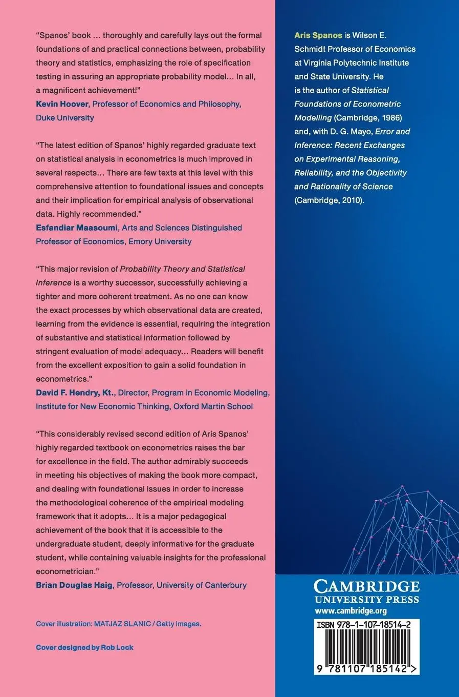 Rückseite: 9781107185142 | Probability Theory and Statistical Inference | Aris Spanos | Buch