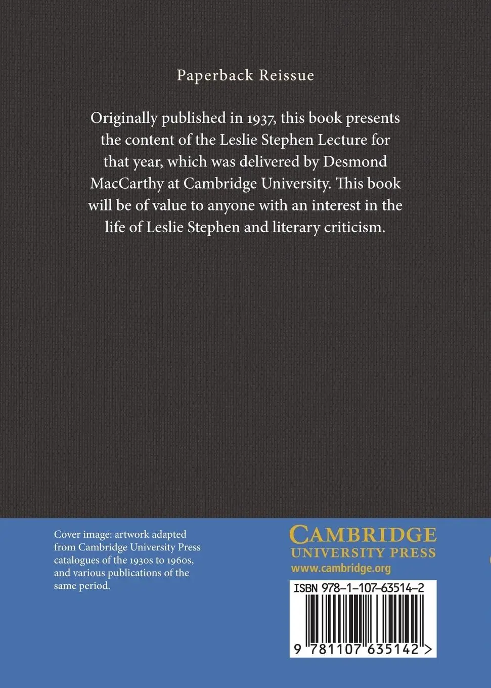 Rückseite: 9781107635142 | Leslie Stephen | Desmond Maccarthy | Taschenbuch | Englisch | 2013