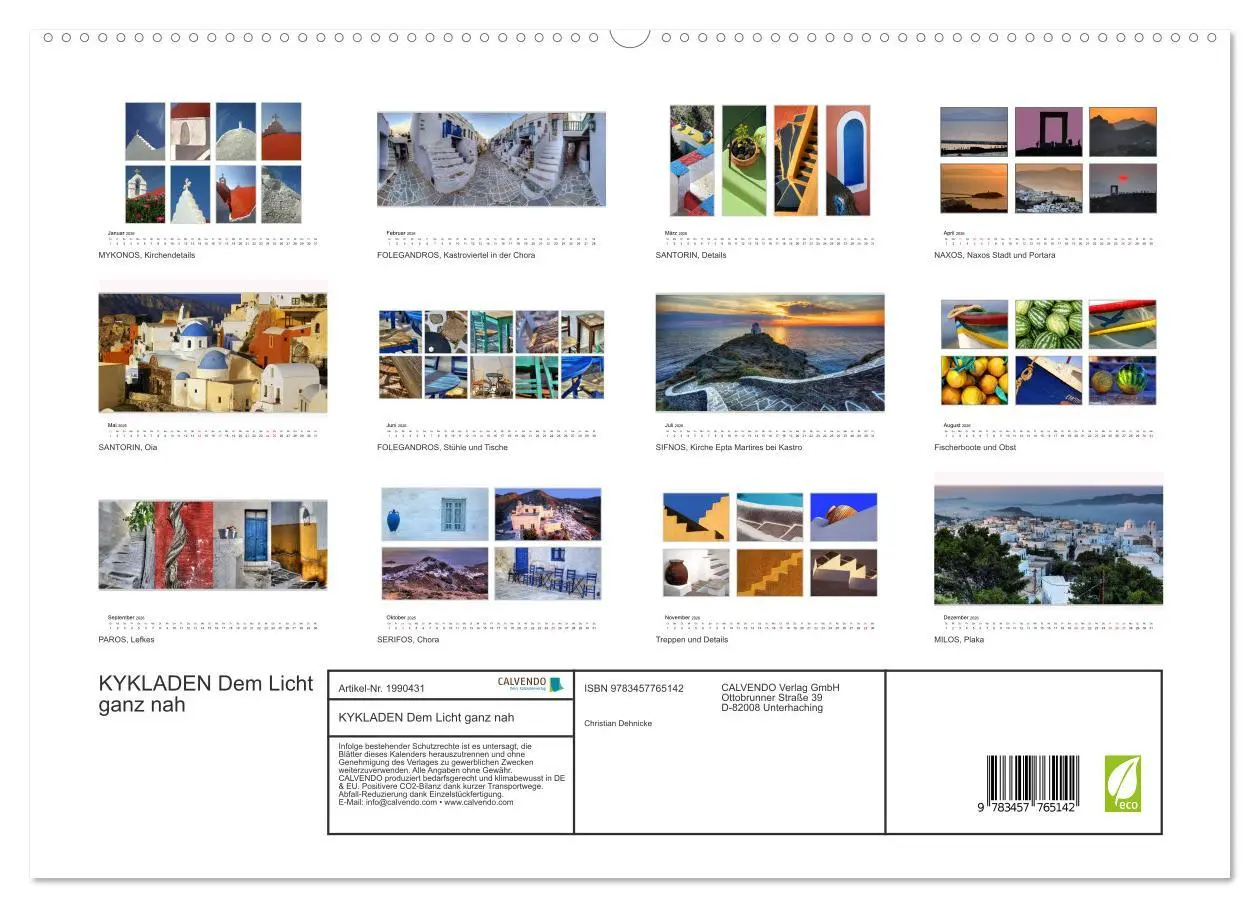 Bild: 9783457765142 | KYKLADEN Dem Licht ganz nah (hochwertiger Premium Wandkalender 2026...