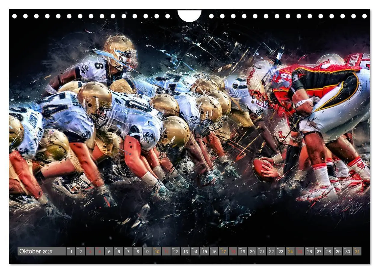 Bild: 9783457835142 | American Football - so cool (Wandkalender 2026 DIN A4 quer),...