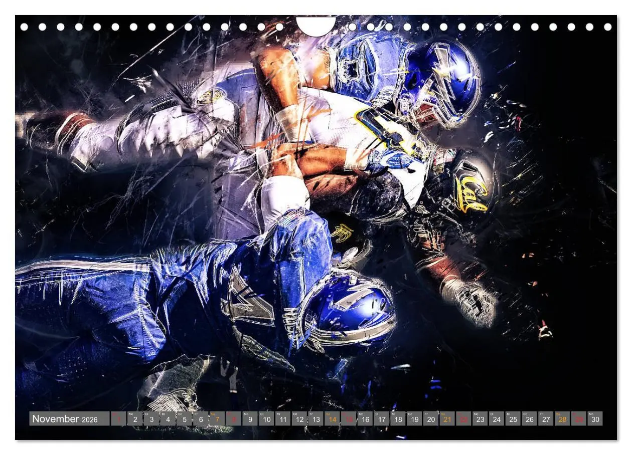 Bild: 9783457835142 | American Football - so cool (Wandkalender 2026 DIN A4 quer),...