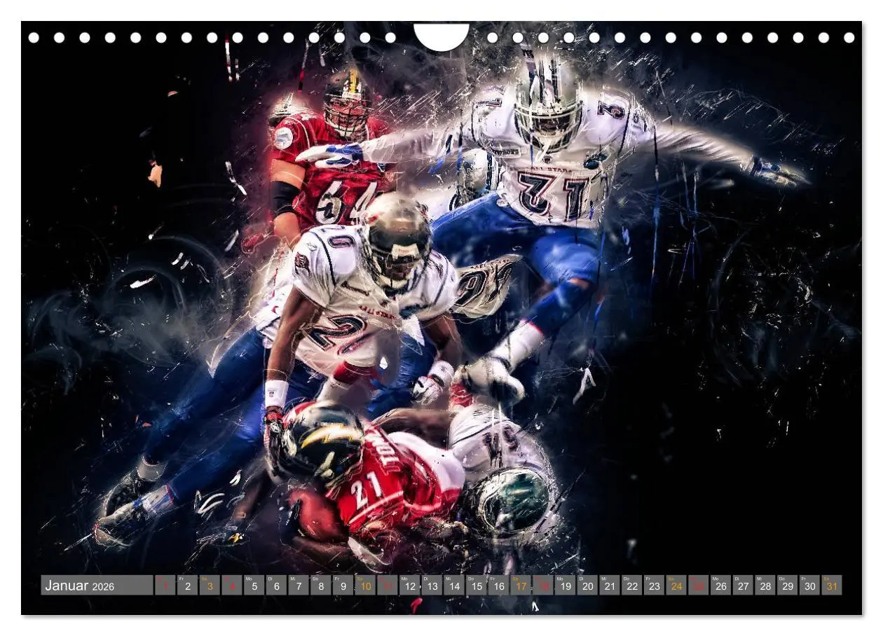 Bild: 9783457835142 | American Football - so cool (Wandkalender 2026 DIN A4 quer),...