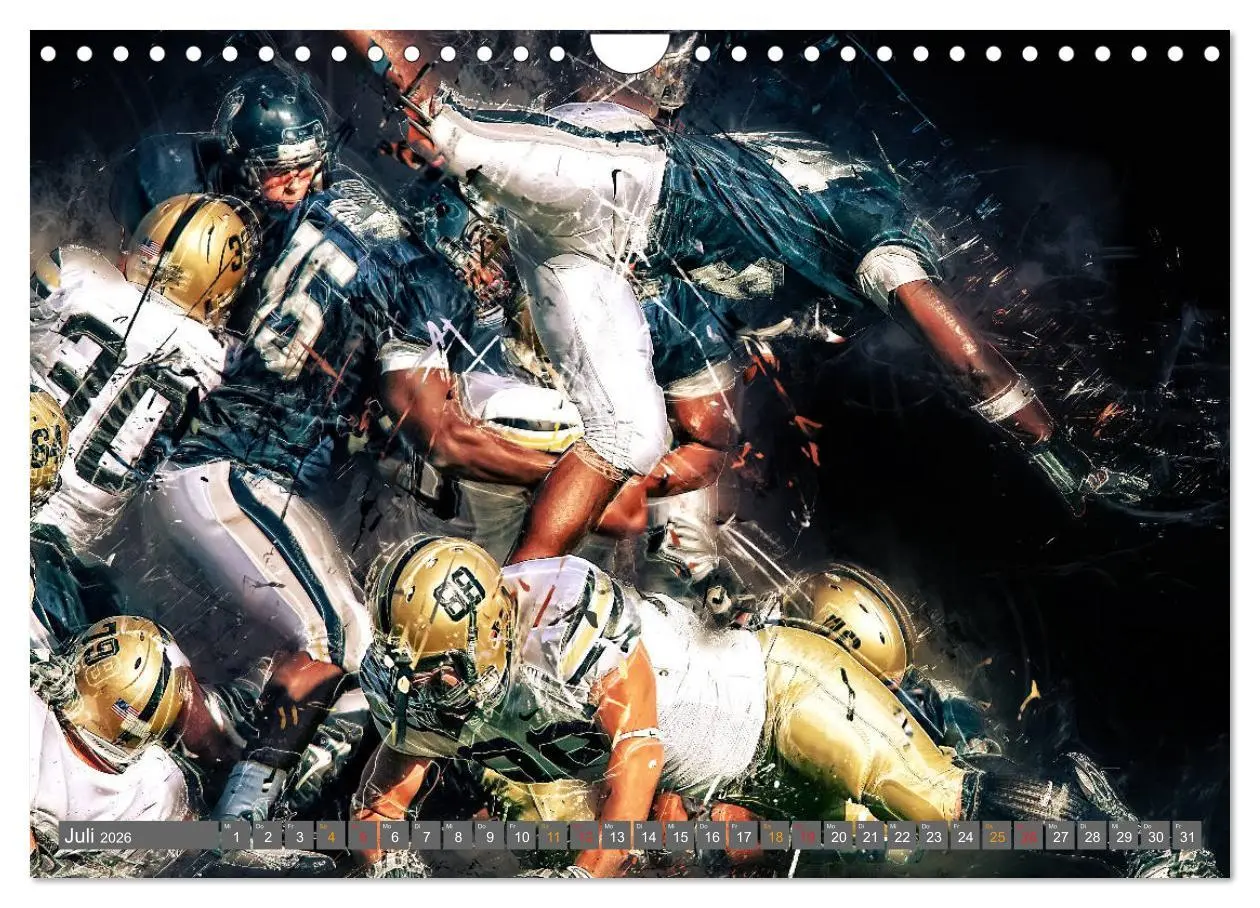 Bild: 9783457835142 | American Football - so cool (Wandkalender 2026 DIN A4 quer),...