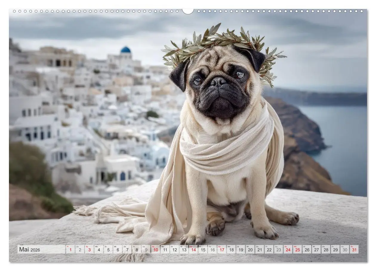 Bild: 9783516165142 | Eine Mopsige Weltreise (hochwertiger Premium Wandkalender 2026 DIN...