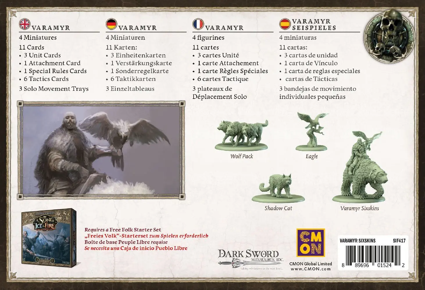 Bild: 889696015242 | Song of Ice &amp; Fire - Varamyr Sixskins (Varamyr) | Eric M. Lang (u. a.)