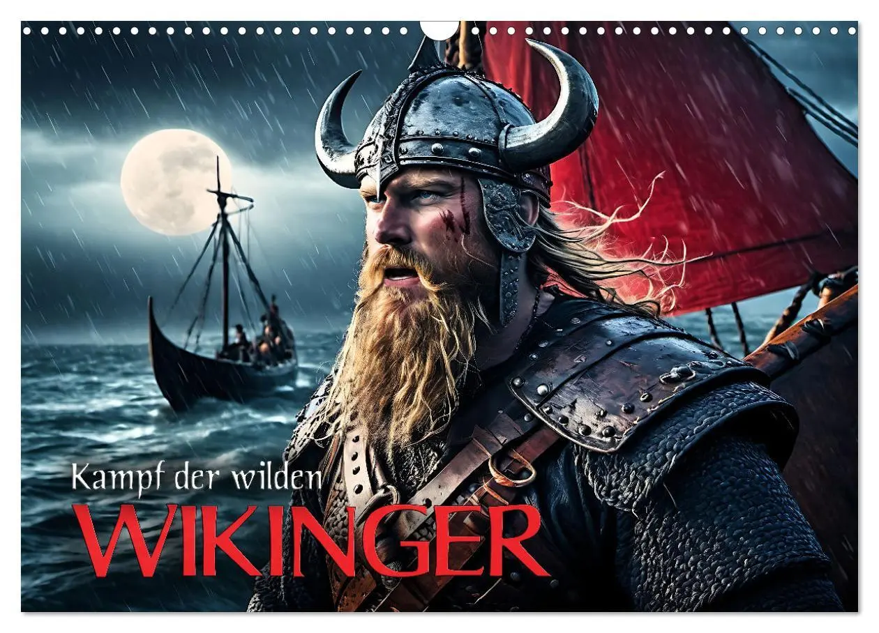 Cover: 9783457445242 | Kampf der wilden Wikinger (Wandkalender 2026 DIN A3 quer), CALVENDO...