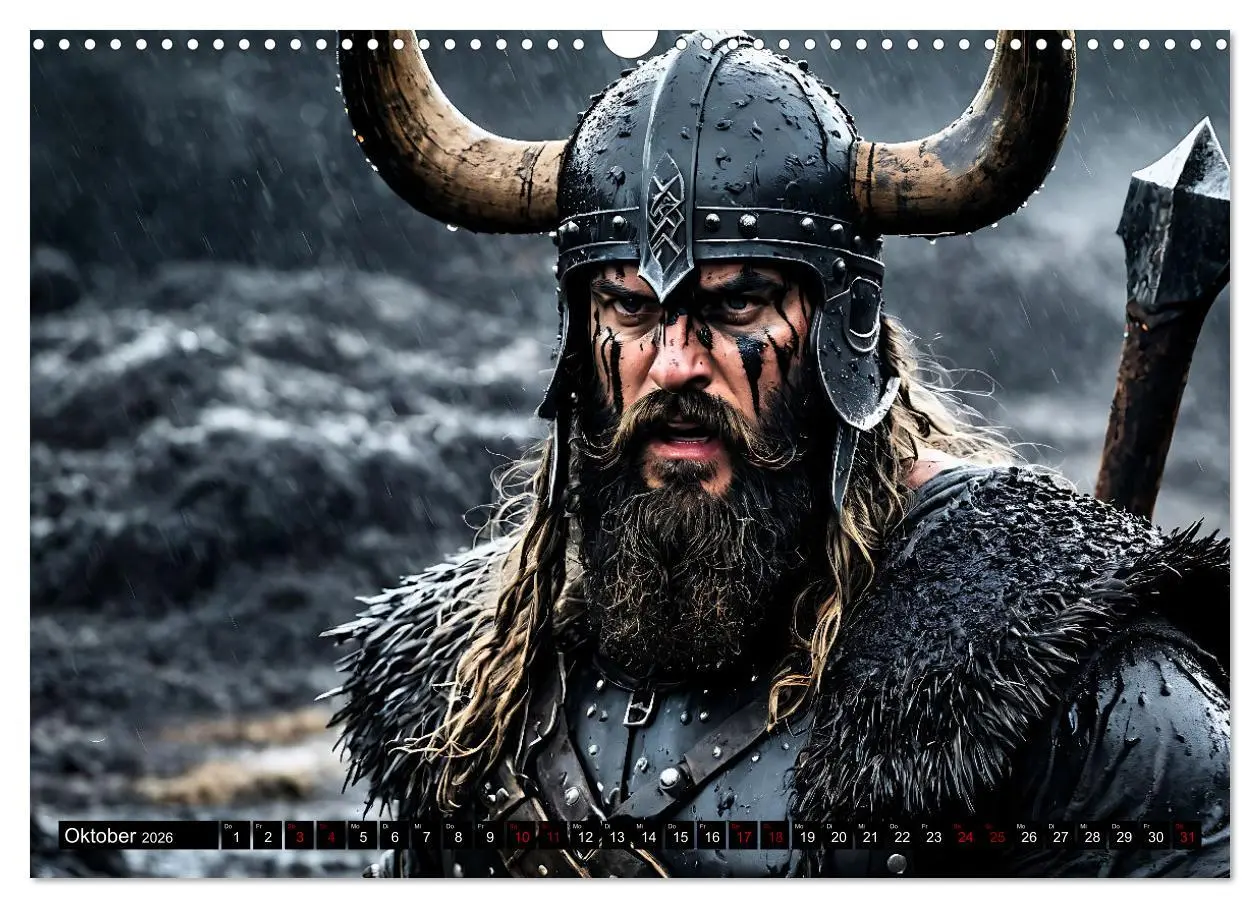 Bild: 9783457445242 | Kampf der wilden Wikinger (Wandkalender 2026 DIN A3 quer), CALVENDO...
