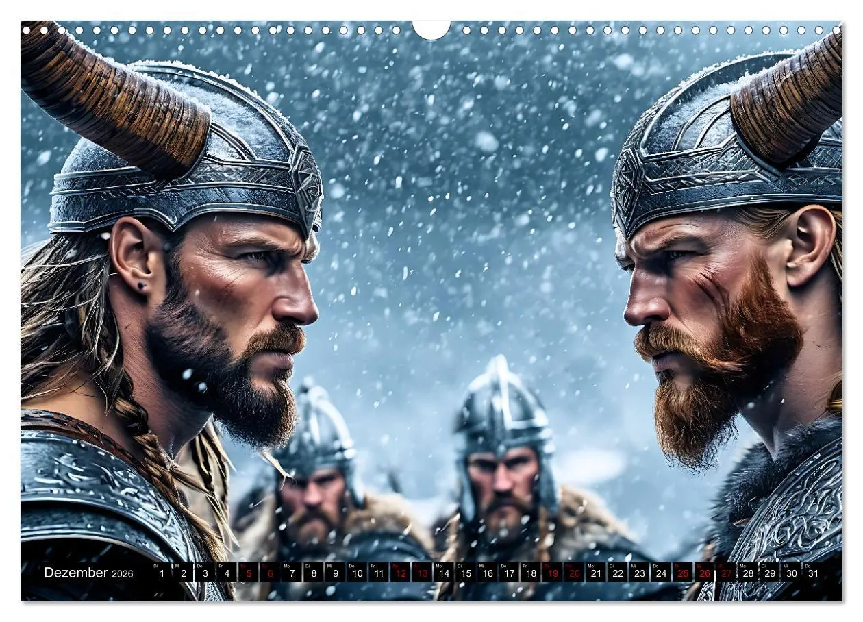 Bild: 9783457445242 | Kampf der wilden Wikinger (Wandkalender 2026 DIN A3 quer), CALVENDO...