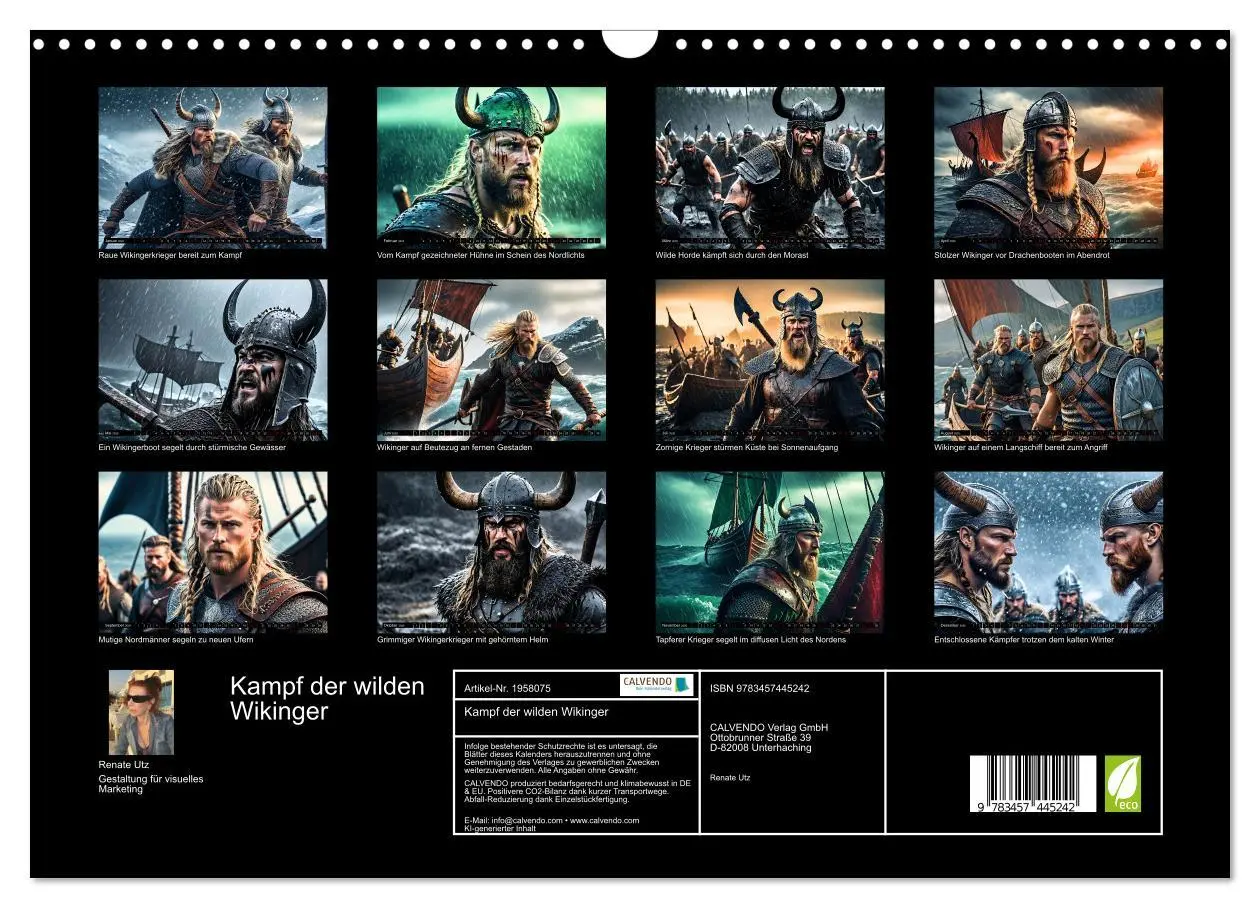Bild: 9783457445242 | Kampf der wilden Wikinger (Wandkalender 2026 DIN A3 quer), CALVENDO...
