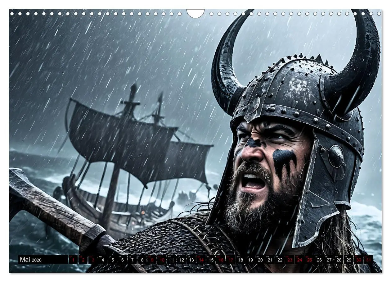 Bild: 9783457445242 | Kampf der wilden Wikinger (Wandkalender 2026 DIN A3 quer), CALVENDO...