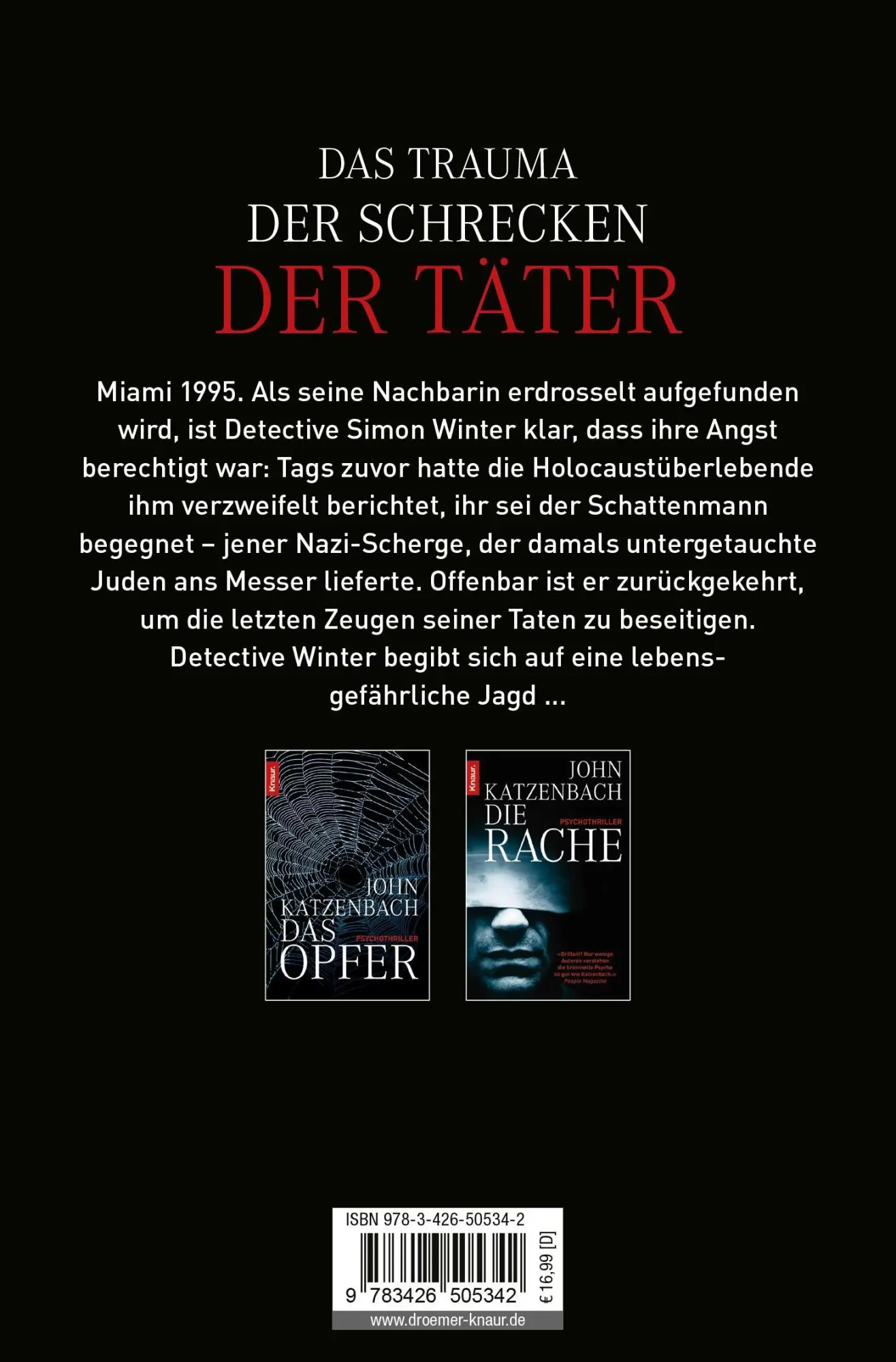 Rückseite: 9783426505342 | Der Täter | John Katzenbach | Taschenbuch | 592 S. | Deutsch | 2010