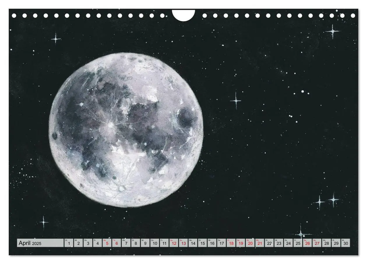 Bild: 9783435275342 | Gemaltes Weltall (Wandkalender 2025 DIN A4 quer), CALVENDO...