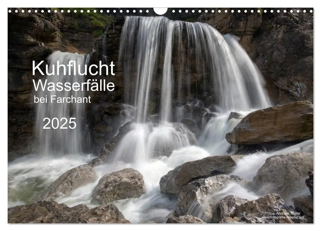 Cover: 9783435725342 | Kuhflucht Wasserfälle bei Farchant (Wandkalender 2025 DIN A3 quer),...
