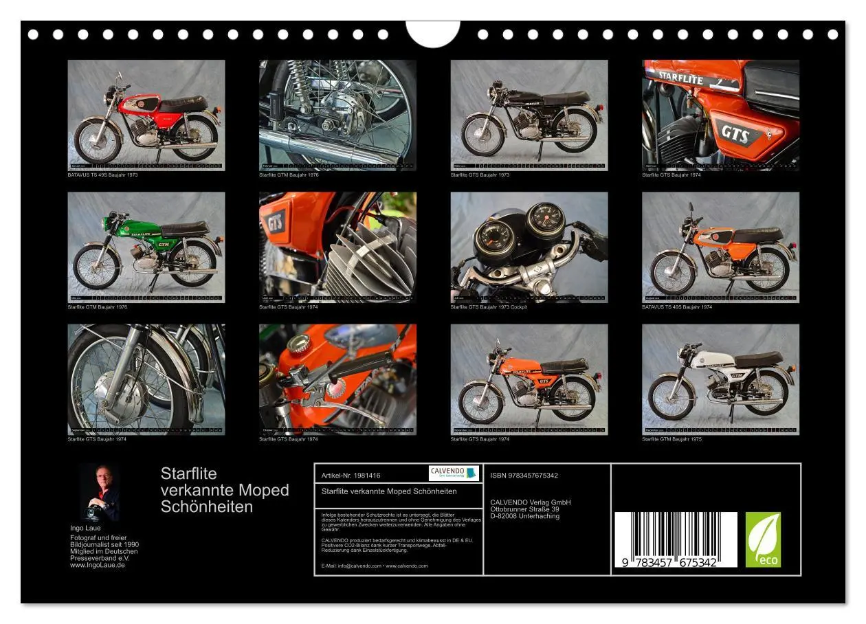 Bild: 9783457675342 | Starflite verkannte Moped Schönheiten (Wandkalender 2026 DIN A4...