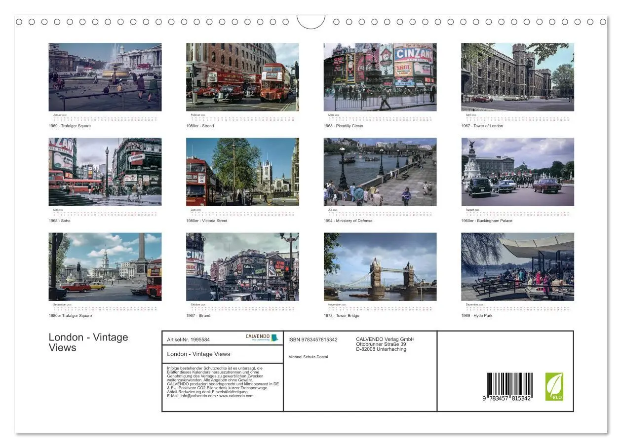 Bild: 9783457815342 | London - Vintage Views (Wandkalender 2026 DIN A3 quer), CALVENDO...