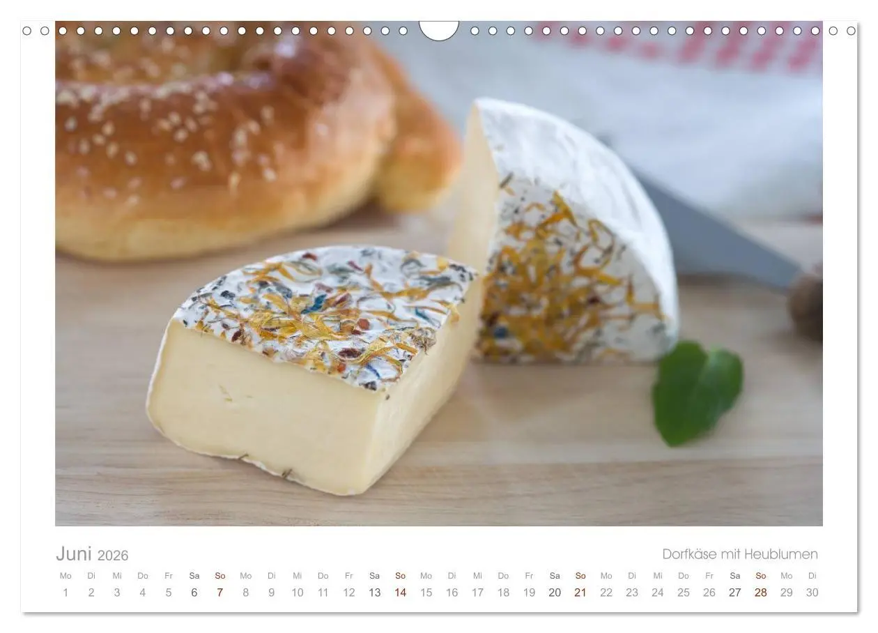 Bild: 9783516075342 | Der Käsekalender Edel und lecker (Wandkalender 2026 DIN A3 quer),...