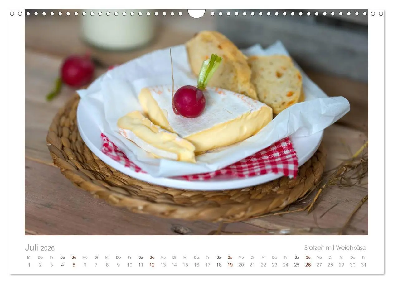 Bild: 9783516075342 | Der Käsekalender Edel und lecker (Wandkalender 2026 DIN A3 quer),...