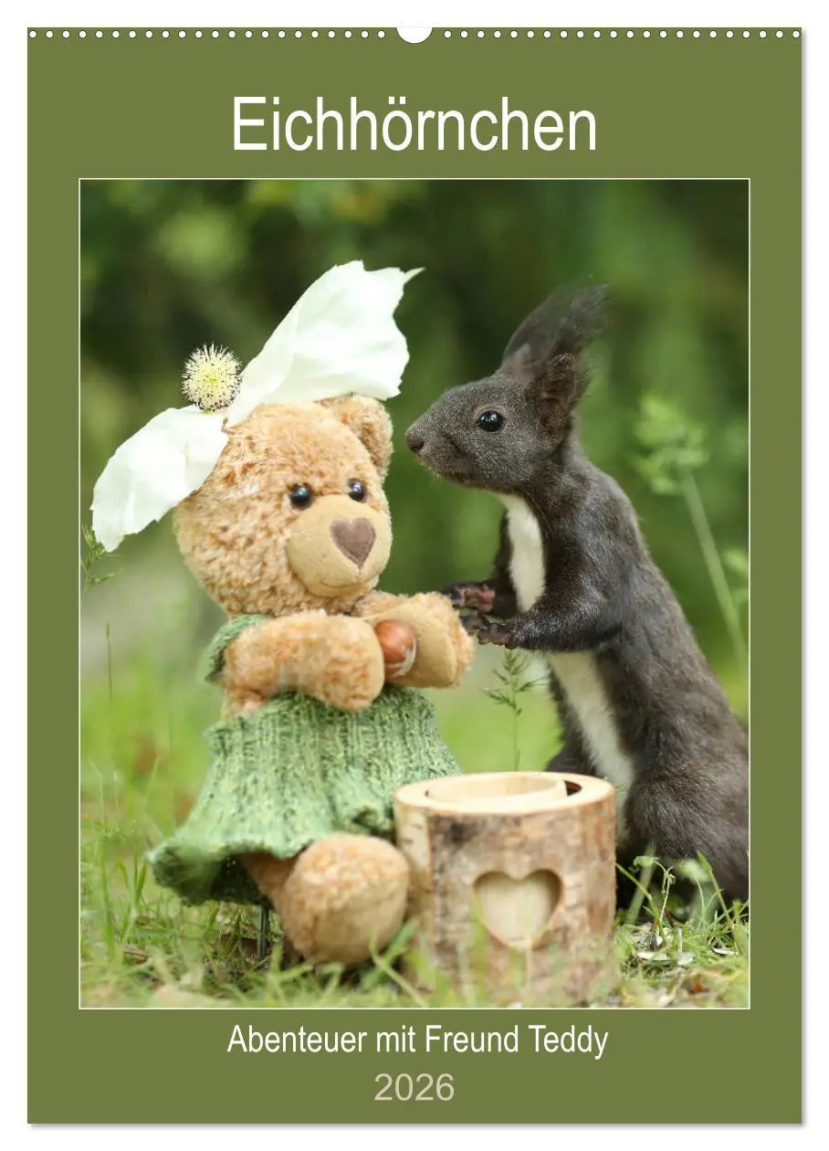 Cover: 9783516385342 | Eichhörnchen - Abenteuer mit Freund Teddy (Wandkalender 2026 DIN A2...
