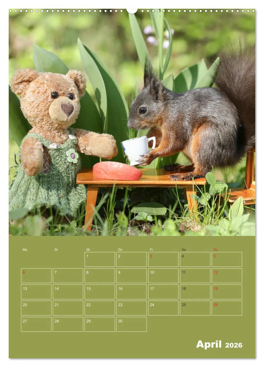Bild: 9783516385342 | Eichhörnchen - Abenteuer mit Freund Teddy (Wandkalender 2026 DIN A2...