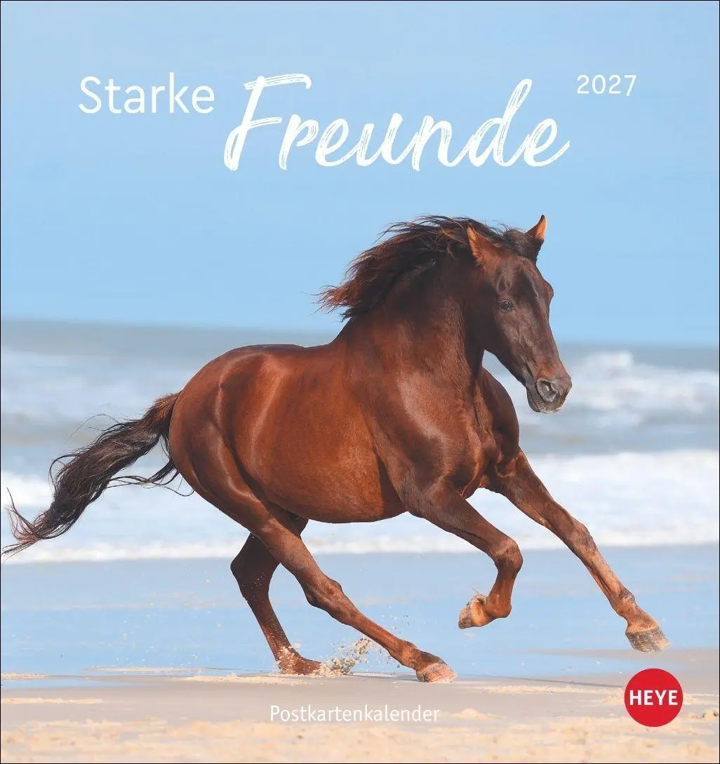 Cover: 9783756415342 | Pferde Postkartenkalender 2027 - Starke Freunde | Sabine Stuewer
