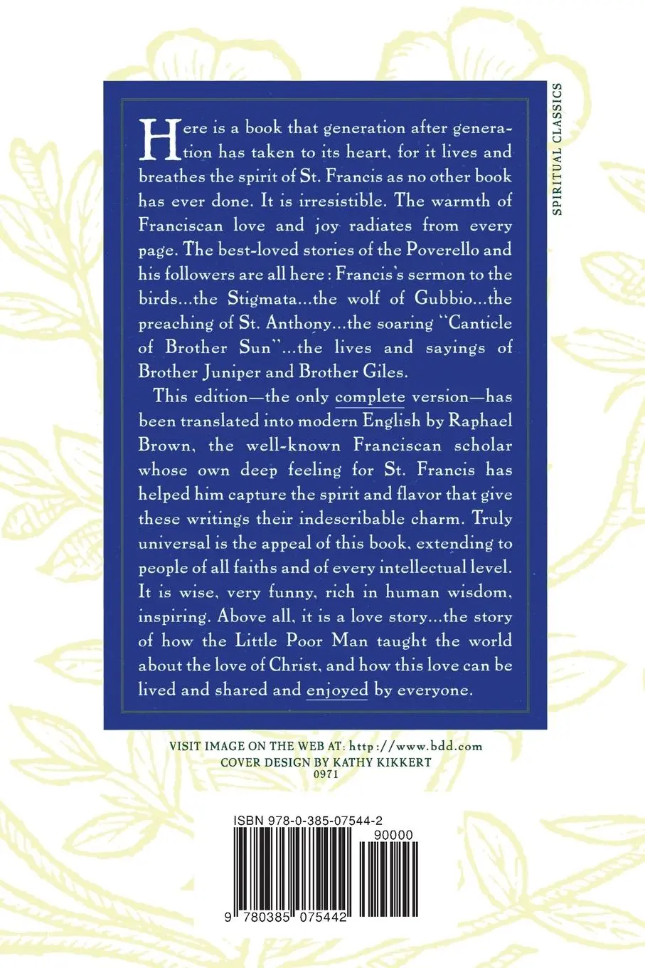 Rückseite: 9780385075442 | The Little Flowers of St. Francis | Raphael Brown | Taschenbuch