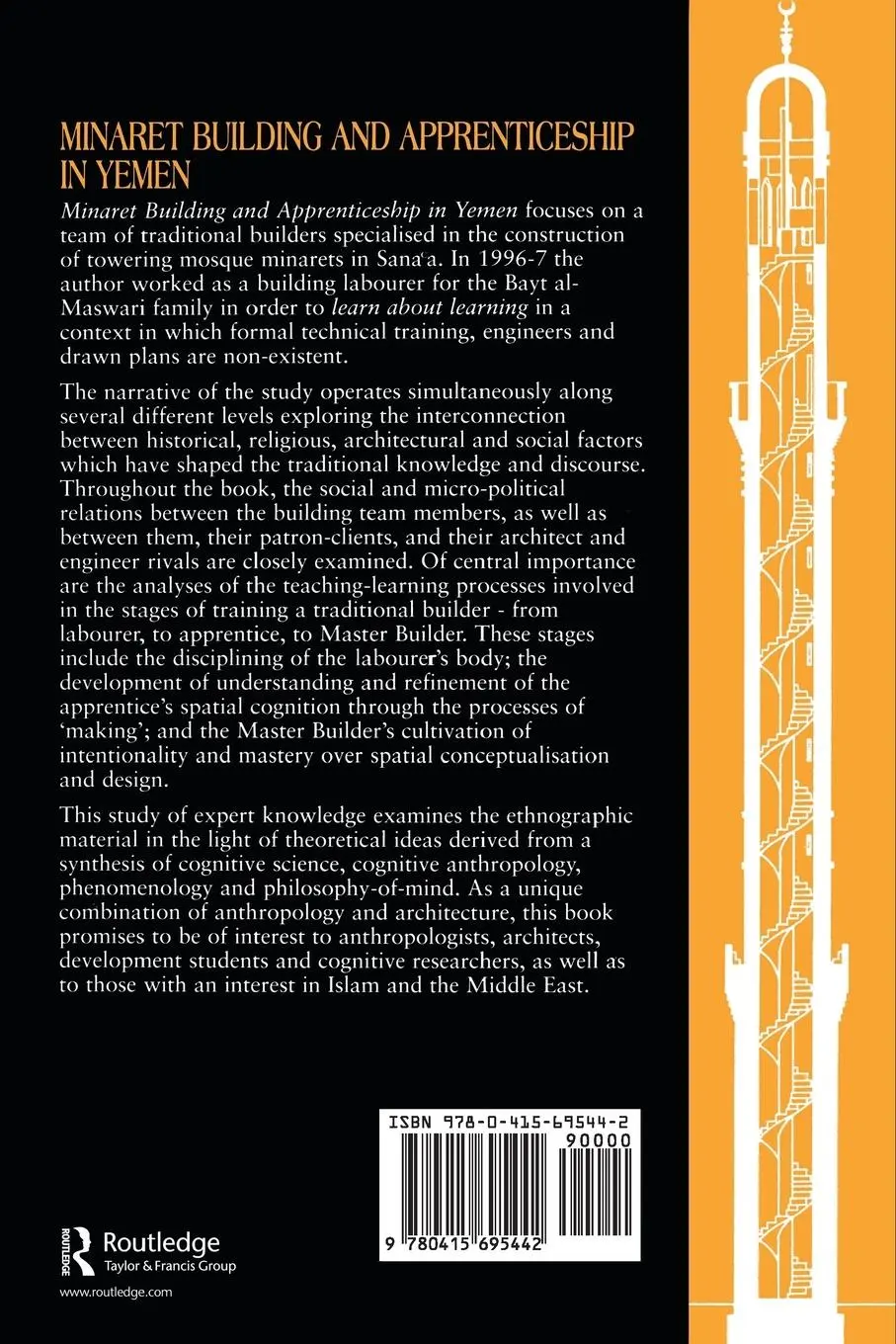 Rückseite: 9780415695442 | Minaret Building and Apprenticeship in Yemen | Trevor Marchand | Buch