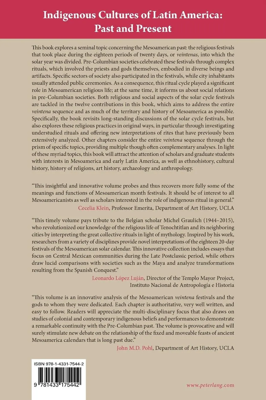 Rückseite: 9781433175442 | Mesoamerican Rituals and the Solar Cycle | Élodie Dupey García (u. a.)