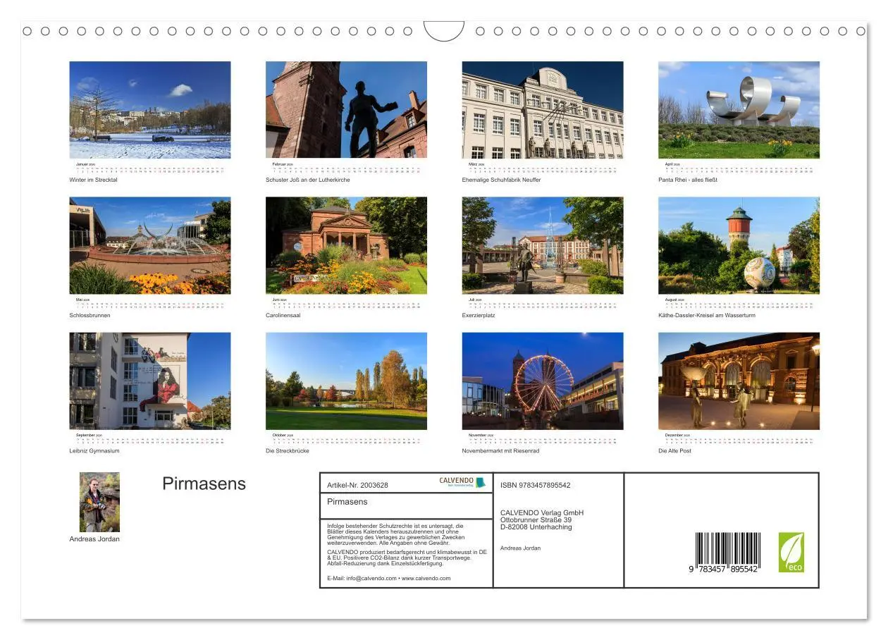 Bild: 9783457895542 | Pirmasens (Wandkalender 2026 DIN A3 quer), CALVENDO Monatskalender