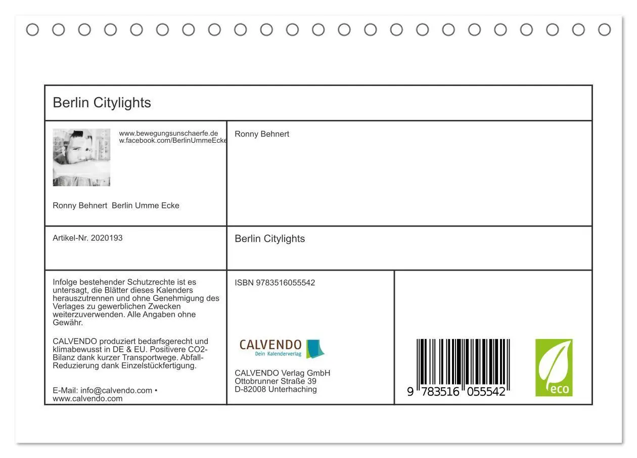 Bild: 9783516055542 | Berlin Citylights (Tischkalender 2026 DIN A5 quer), CALVENDO...