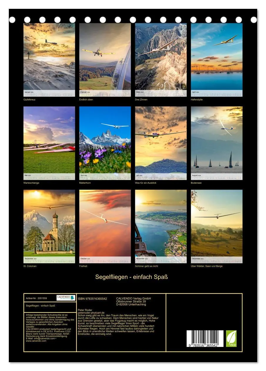 Bild: 9783516365542 | Segelfliegen - einfach Spaß (Tischkalender 2026 DIN A5 hoch),...