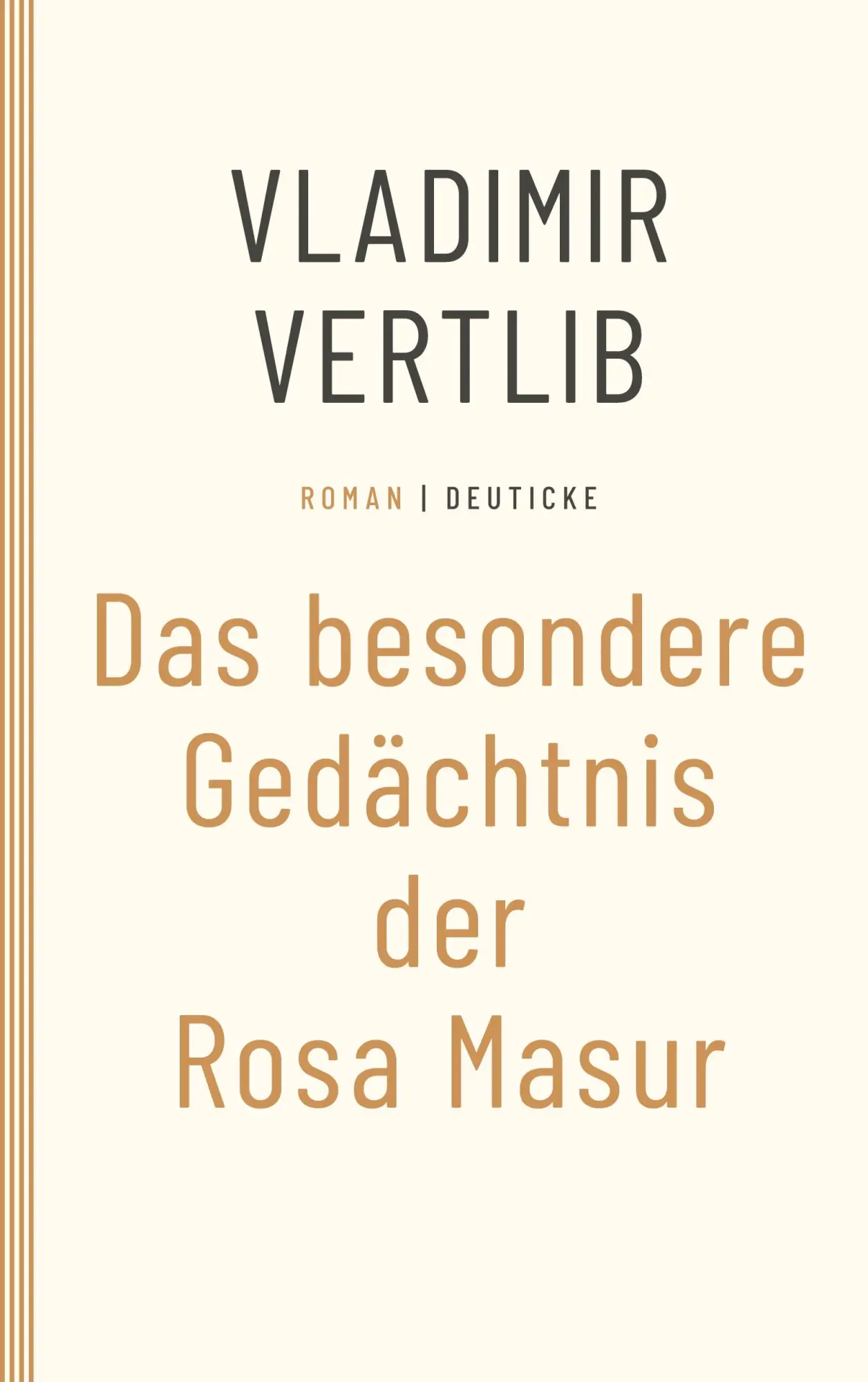 Cover: 9783552075542 | Das besondere Gedächtnis der Rosa Masur | Roman | Vladimir Vertlib