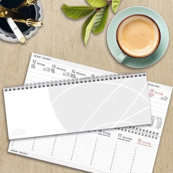 Bild: 9783731885542 | Tischkalender quer Professional Colourlux 2026 weiß | Verlag Korsch