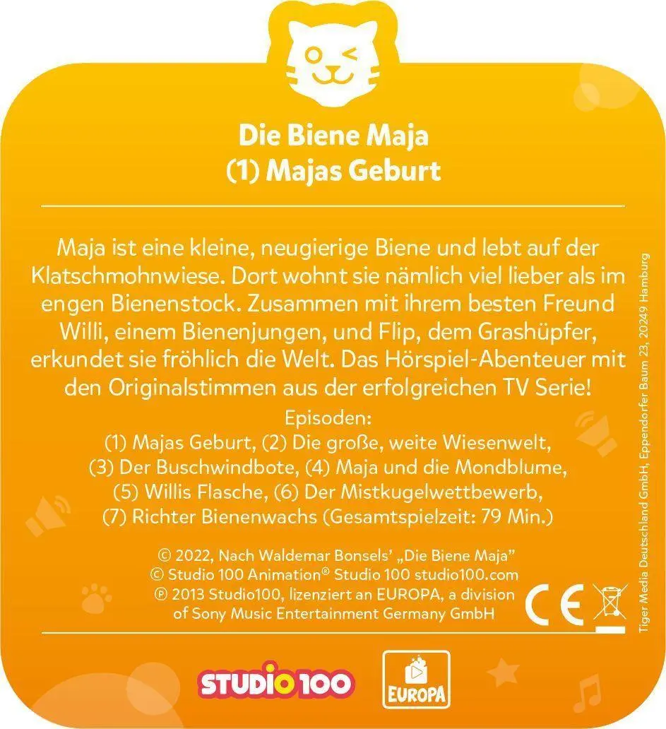 Bild: 4260535485642 | tigercard - Biene Maja - Majas Geburt | Deutsch | 2021