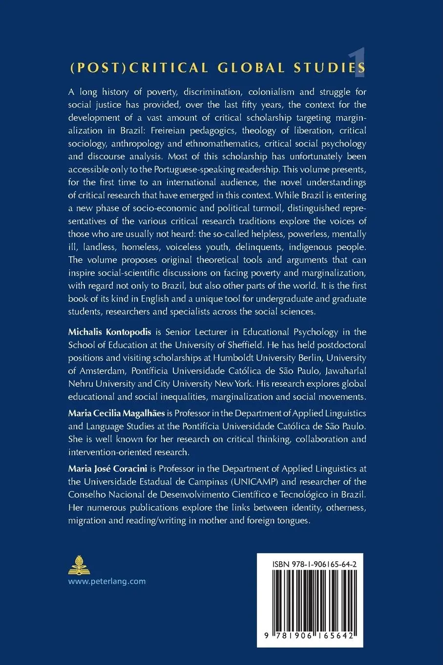 Rückseite: 9781906165642 | Facing Poverty and Marginalization | Michalis Kontopodis (u. a.)