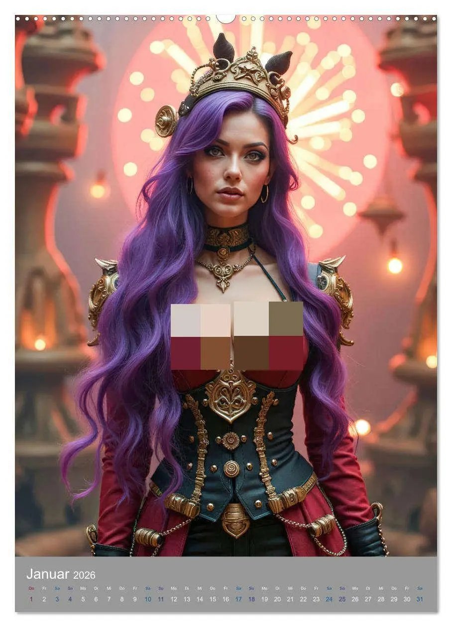 Bild: 9783457265642 | Steampunk Zirkus-Diven (Wandkalender 2026 DIN A2 hoch), CALVENDO...