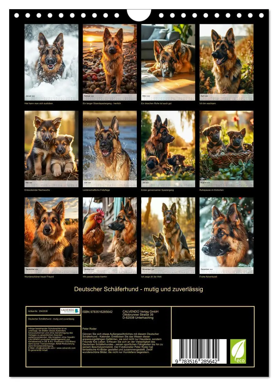 Bild: 9783516285642 | Deutscher Schäferhund - mutig und zuverlässig (Wandkalender 2026...