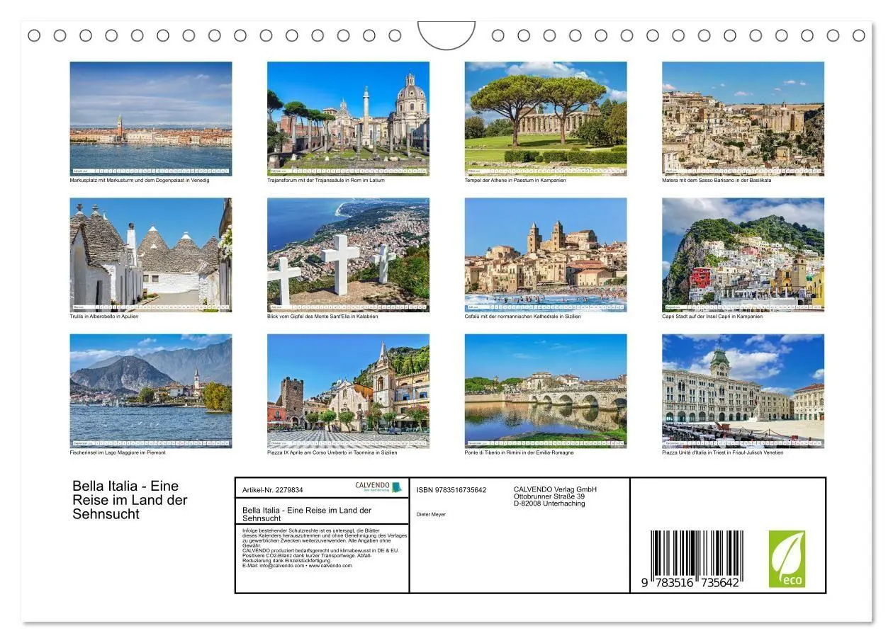 Bild: 9783516735642 | Bella Italia - Eine Reise im Land der Sehnsucht (Wandkalender 2026...