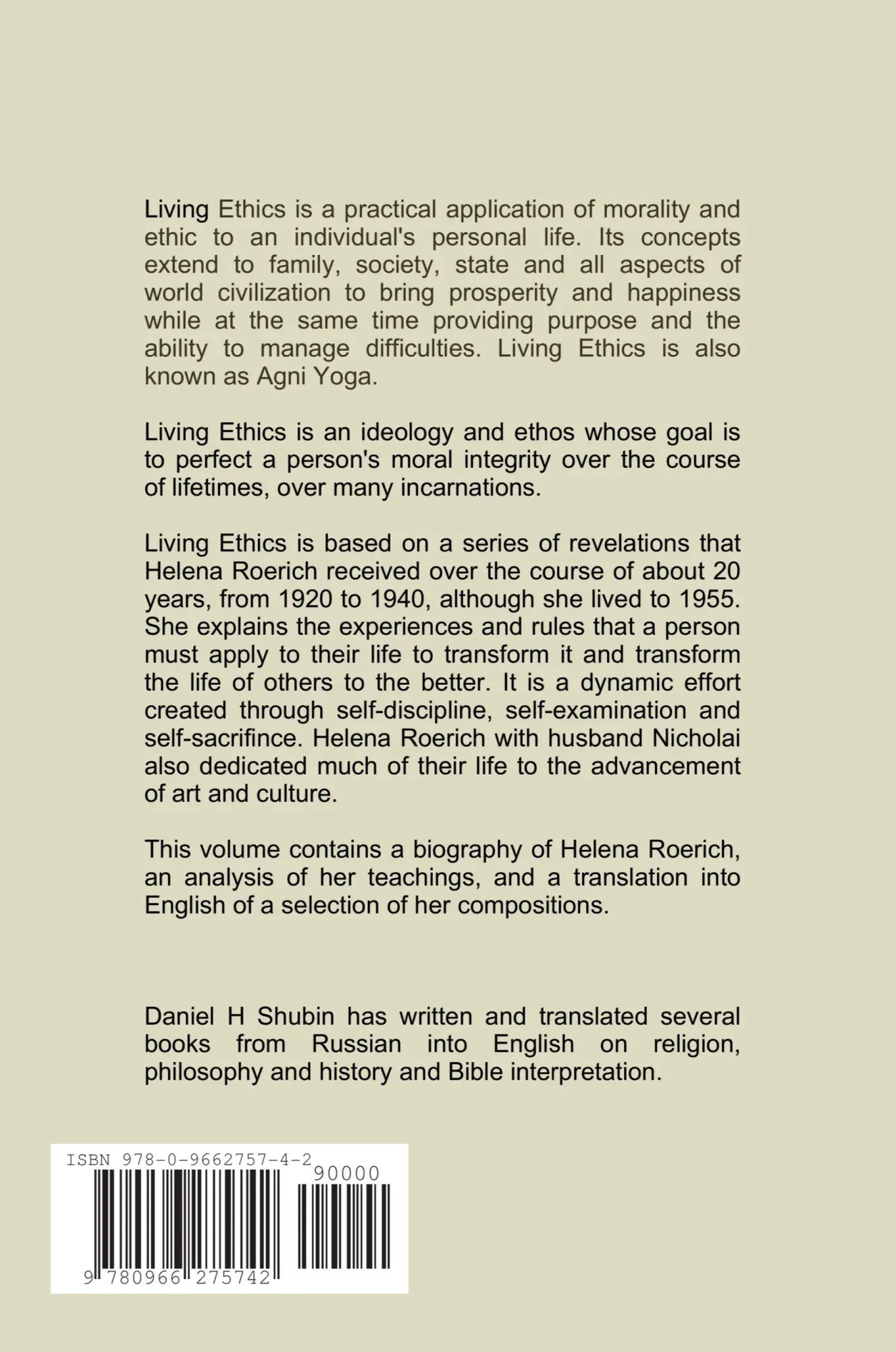Rückseite: 9780966275742 | Helena Roerich | Living Ethics and the Teaching for a New Epoch | Buch
