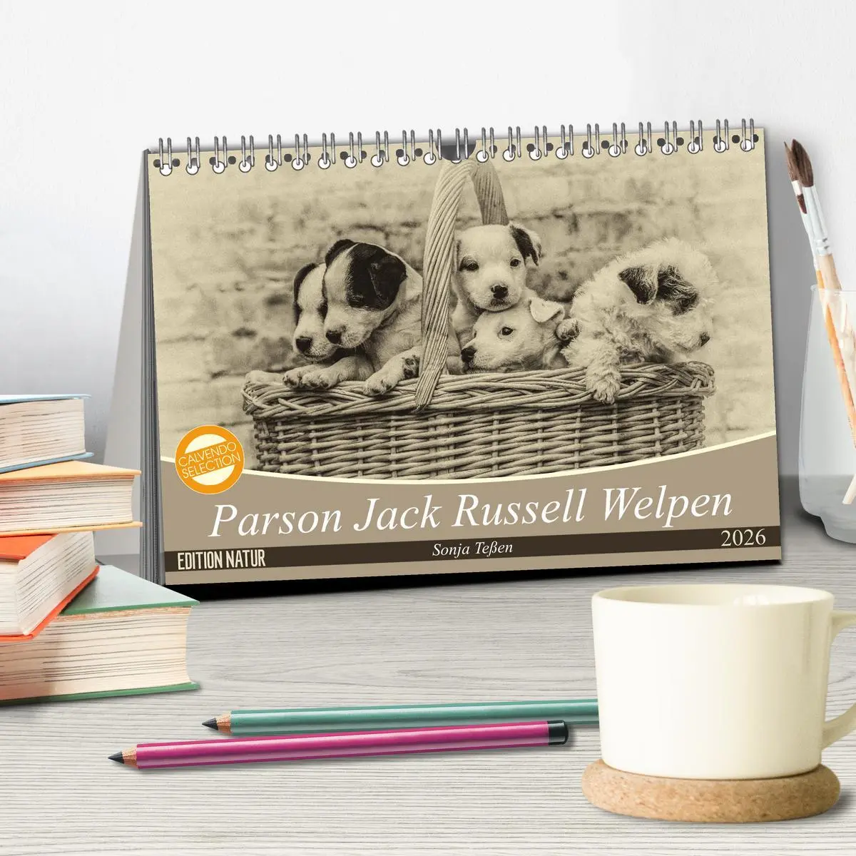Bild: 9783457875742 | Parson Jack Russel Welpen (Tischkalender 2026 DIN A5 quer),...