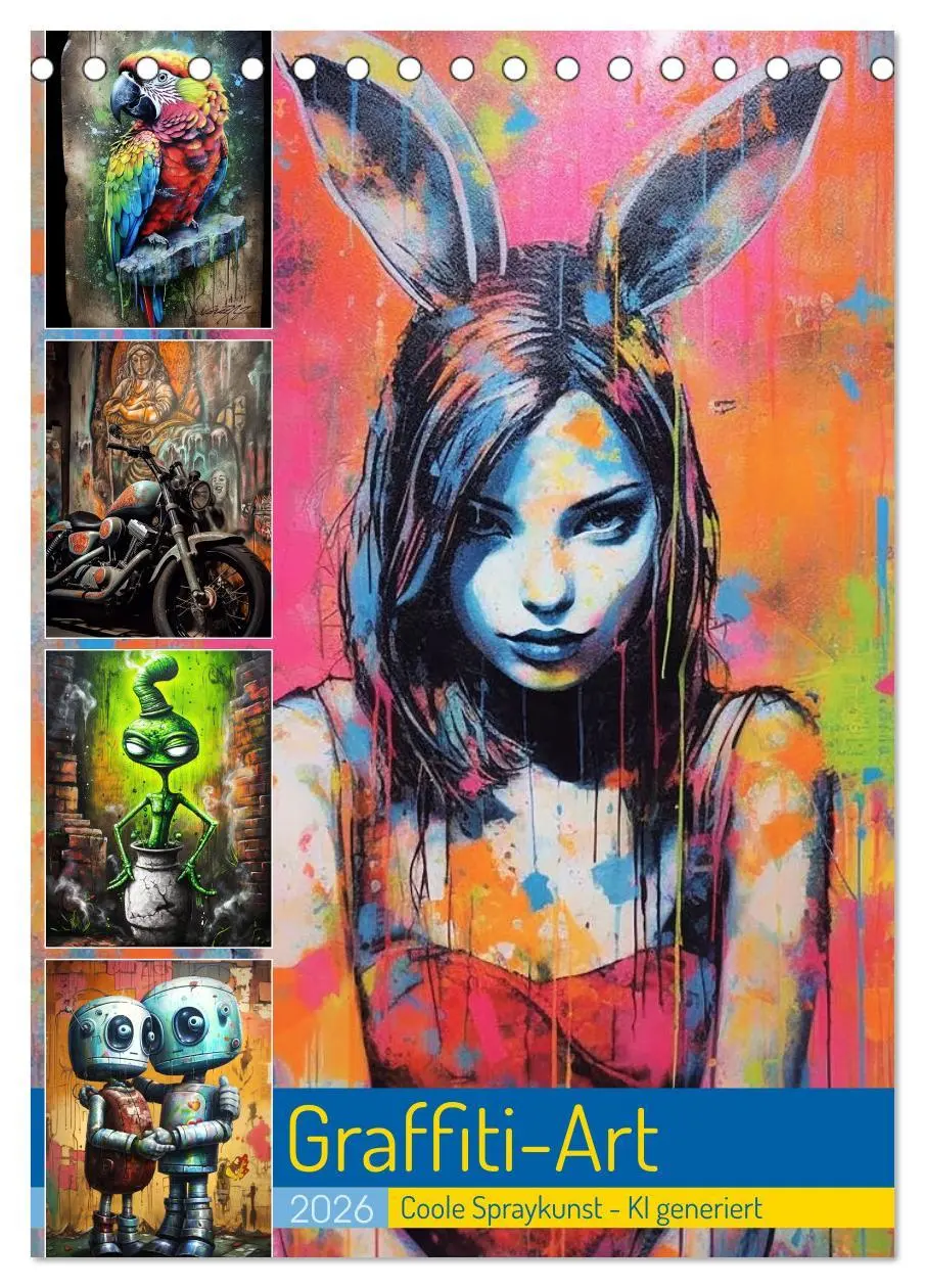 Cover: 9783516275742 | Graffiti Art (Tischkalender 2026 DIN A5 hoch), CALVENDO Monatskalender