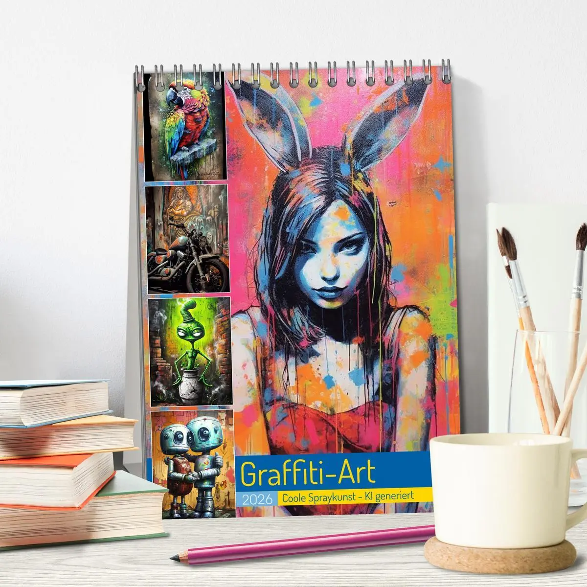Bild: 9783516275742 | Graffiti Art (Tischkalender 2026 DIN A5 hoch), CALVENDO Monatskalender