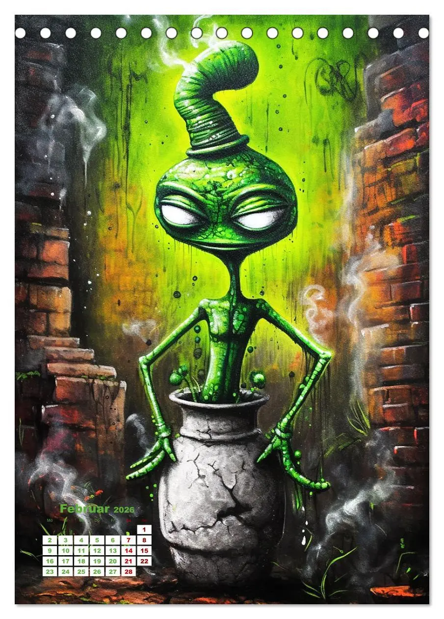 Bild: 9783516275742 | Graffiti Art (Tischkalender 2026 DIN A5 hoch), CALVENDO Monatskalender