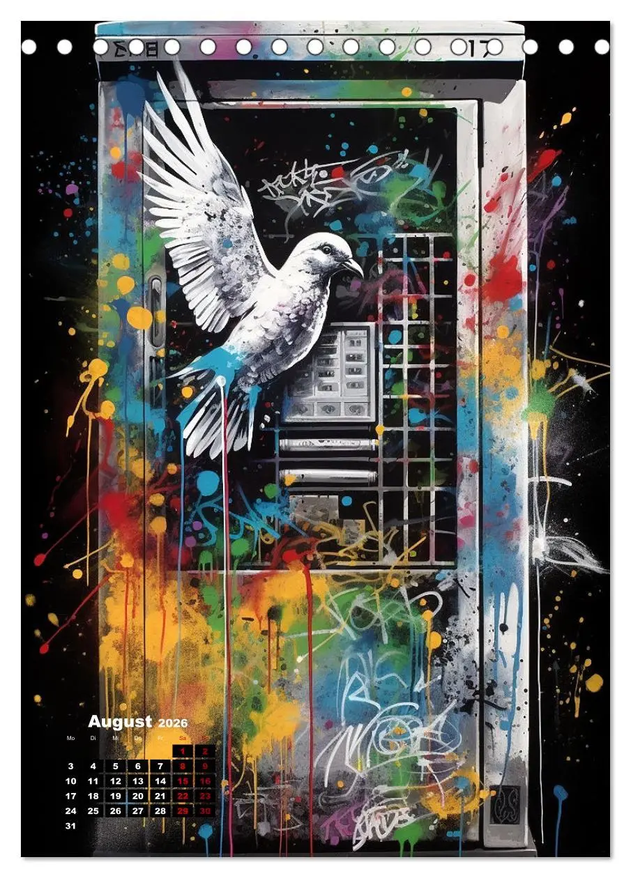 Bild: 9783516275742 | Graffiti Art (Tischkalender 2026 DIN A5 hoch), CALVENDO Monatskalender